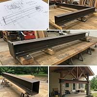 Some really fun custom beam work set on steel I beams. Done by Cascade Mountain Custom Homes LLC CCB# 244127