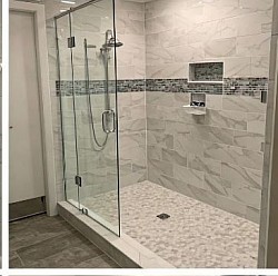 Custom shower built by Cascade Mountain Custom Homes LLC CCB#244127